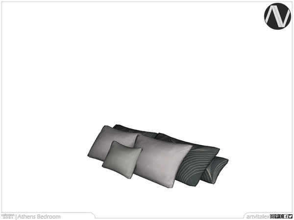 Sims 3 — Athens Bed Pillows by ArtVitalex — Bedroom Collection | All rights reserved | Belong to 2022 ArtVitalex@TSR -