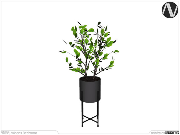 Sims 3 — Athens Plant Medium Foot by ArtVitalex — Bedroom Collection | All rights reserved | Belong to 2022