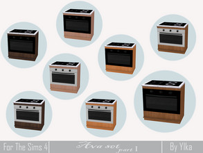 Sims 4 — [SJB] Ava set part I Kitchen - Stove I by Ylka by Ylka — Has 8 colors. You can see all the colors in the photo