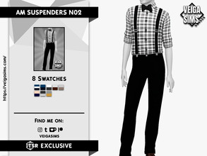 Sims 4 — AM Suspenders N02 by David_Mtv2 — - For teen to elder; - 8 swatches; - New mesh with all LODs; - New maps.
