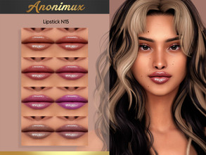 Sims 4 — Lipstick N15 by Anonimux_Simmer — - 8 Swatches - Compatible with the color slider - BGC - HQ - Thanks to all CC