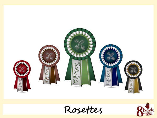 Sims 3 — Rosettes by 8hands — Rosettes for perfect plants. Manage and show off your garden more efficiently. - 5 colors