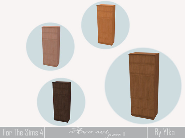 Sims 4 — [SJB] Ava set part I Kitchen - Cabinet Tall I by Ylka by Ylka — Has 4 colors. You can see all the colors in the