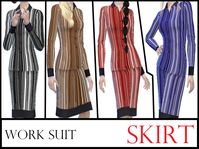 Sims 4 The Sims Resource | Work Outfit - SKIRT by TSR Creator