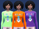 Sims 4 — Long Sleeved Tee CareBearBrat by EthanODonnell2 — Three new colours with cute graphic for the lady Sims, teen