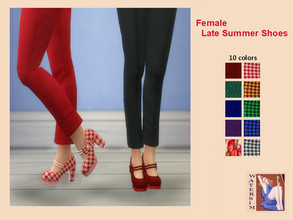 Sims 4 — ws Female Late Summer Shoes Bow - RC by watersim44 — ws Female Late Summer Shoes Bow - recolor This it's a