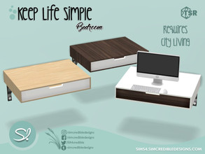 Sims 4 — Keep Life Simple Bedroom Desk [requires City Living] by SIMcredible! — by SIMcredibledesigns.com available