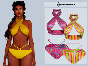 Sims 4 — Paola Swimwear by couquett — SwimWear for female sims, ideal for summer time - 13 swatches - All Map - All Lod 