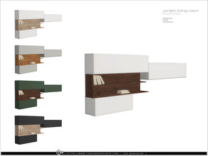 Sims 4 — Jorden livingroom - wall bookshelf by Severinka_ — Wall bookshelf From the set 'Jorden living room furniture'
