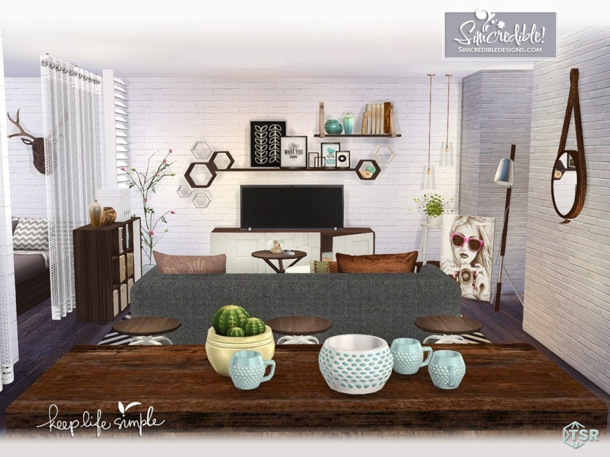 The Sims Resource Keep Life Simple Living Wall Shelf