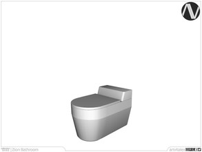 Sims 4 — Zion Toilet With Closed Lid by ArtVitalex — Bathroom Collection | All rights reserved | Belong to 2022
