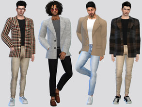 Sims 4 — Basic And Tweed Suit Jacket by McLayneSims — TSR EXCLUSIVE Standalone item 8 Swatches MESH by Me NO RECOLORING