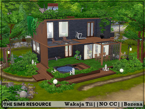 Sims 4 — Wakaja Tii by Bozena — The house is located in the Wakaba . Mountain Komorebi. Lot: 30 x 20 Value: $ 76 191 Lot