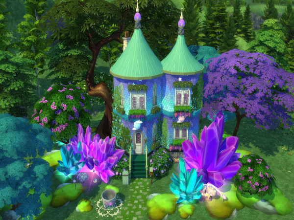 Sims 4 — Dragon Scale Cottage by susancho932 — A magical cottage home for dragon sims or a sorcerer who likes to make