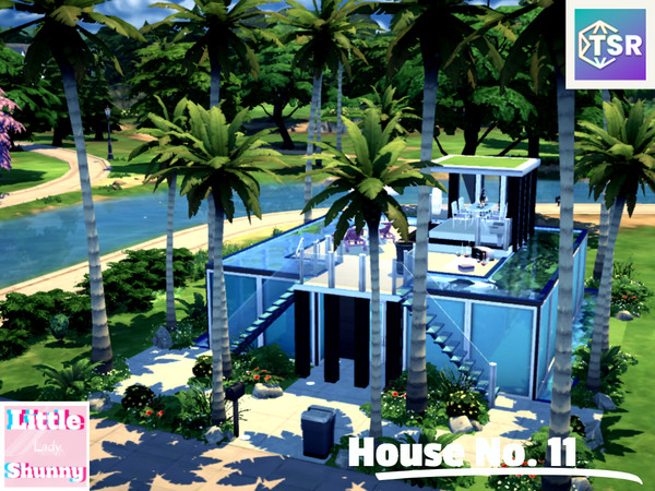 Sims 4 — House No. 11 by LittleLadyShunny — Call it a house under the water or inside a pool, this tiny home is the