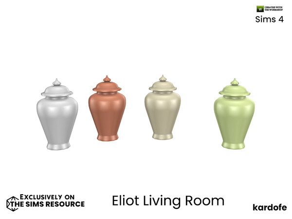Sims 4 — kardofe_Eliot Living Room_Vase by kardofe — Vase in classic style, in four colour options
