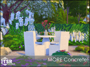Sims 4 — Concrete Outdoor by Angela — Concrete Outdoorset. As the name says, this is a concrete furniture set for your