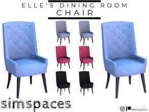 Sims 4 — Elle's Dining Room - chair by simspaces — Part of the Elle's Dining Room set: this comfy dining chair lends