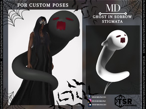 Sims 4 — ghost in sorrow Stigmata - Halloween 2022 by Mydarling20 — new mesh base game compatible all lods all maps 8
