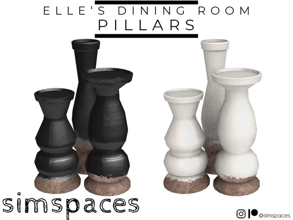 Sims 4 — Elle's Dining Room - pillars by simspaces — Part of the Elle's Dining Room set: Pillars of society? Probably