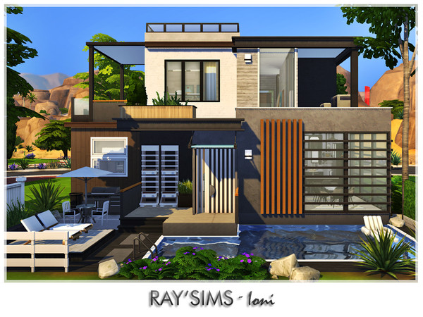 Sims 4 — Ioni by RayDesign9 — This house fully furnished and decorated, without custom content. This house has 3 bedroom