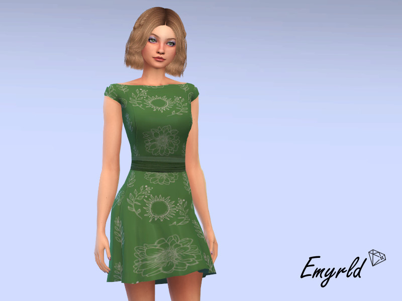 Sims 4 The Sims Resource | Fairycore Flare Dress (requires City Living) by TSR Creator
