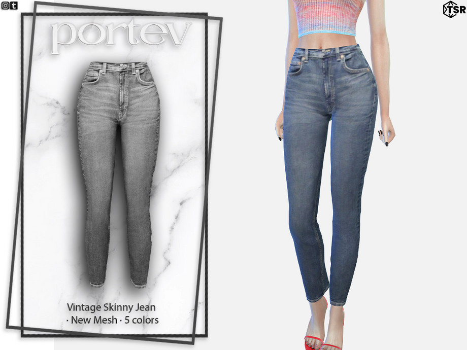 The Sims Resource - Vintage Skinny Jean