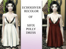 Sims 4 — Recolor of Sifix Polly Dress by Echoehver — A delicate interpretation, with black lace, of Sifix amazing Polly