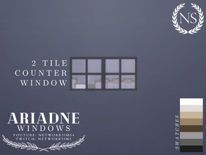 Sims 4 — Ariadne Windows - 2 Tile Counter by networksims — A modern simple window in 8 neutral colour swatches.