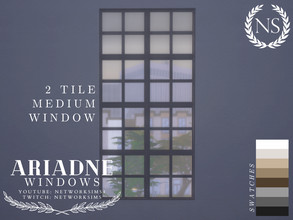 Sims 4 — Ariadne Windows - 2 Tile Medium by networksims — A modern simple window in 8 neutral colour swatches.