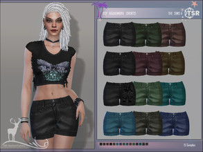 Sims 4 — AGUAUMBRA SHORTS / RECOLOR by DanSimsFantasy — Short pants in synthetic leather material. Location: pants.