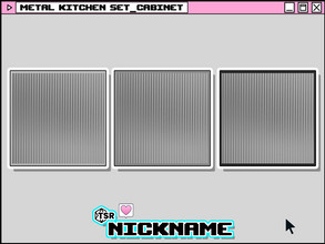 Sims 4 — metal kitchen set_cabinet by NICKNAME_sims4 — metal kitchen set 7 package files. metal kitchen set_counter metal