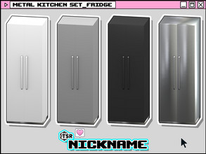 Sims 4 — metal kitchen set_fridge by NICKNAME_sims4 — metal kitchen set 7 package files. metal kitchen set_counter metal