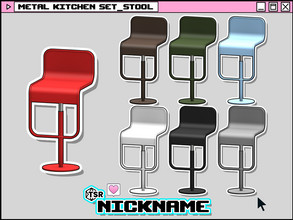 Sims 4 — metal kitchen set_stool by NICKNAME_sims4 — metal kitchen set 7 package files. metal kitchen set_counter metal