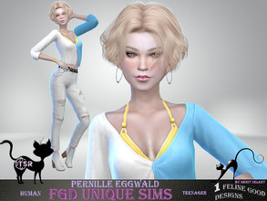 Sims 4 — Pernille Eggwald by Merit_Selket — Pernille spends most of her spare time on Social bunny always hunting for