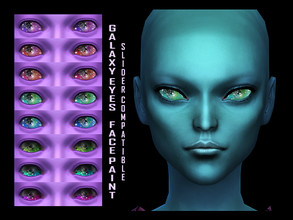 Sims 4 — Galaxy Eyes as Face Paint by _Simmiller — These eyes are set in the Face Paint category so you can have an