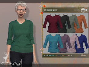 Sims 4 — BOMBACIO SWEATER by DanSimsFantasy — Lightweight sweater in cotton material. Samples: 19 Location: top Cloning