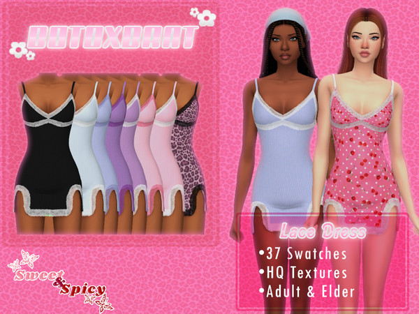 The Sims Resource | [Patreon] Lace Dress