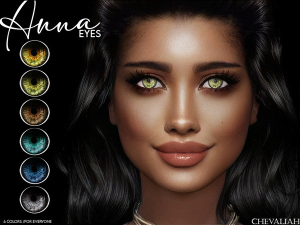 Sims 4 — Anna Eyes by chevaliah — 6 colors Facepaint category HQ compatible All Ages - male/female Custom thumbnail Thank