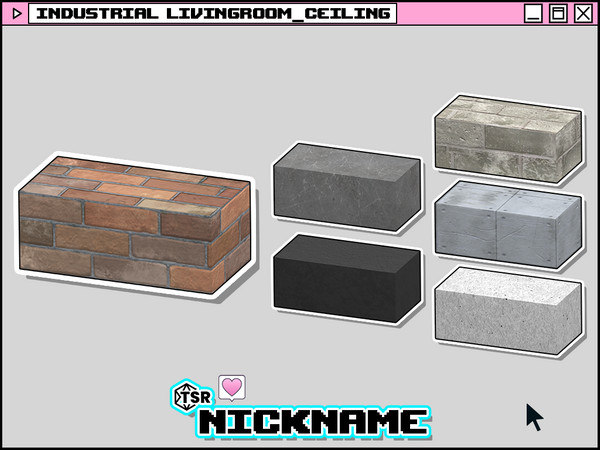 Sims 4 — industrial livingroom_ceiling by NICKNAME_sims4 — industrial livingroom set 7 package files. industrial