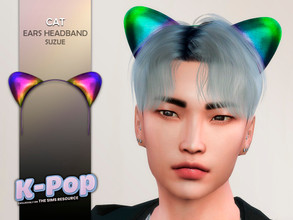 Sims 4 — KPop Cat Headband by Suzue — -New Mesh (Suzue) -15 Swatches -For Female and Male -Hat Category -HQ Compatible