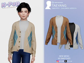 Sims 4 — Taeyang (Sweater - Children Version) by Beto_ae0 — Korean children's sweater, enjoy it - 05 colors - New Mesh -