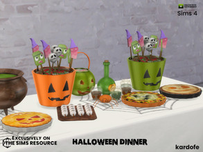 Sims 4 — Halloween Dinner by kardofe — Finally it's halloween again, here you have everything you need to organise a fun