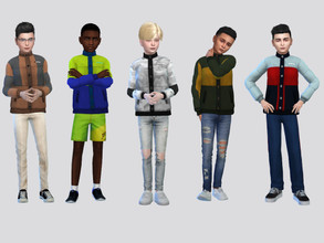 Sims 4 — Logan Snow Jacket Boys by McLayneSims — TSR EXCLUSIVE Standalone item 7 Swatches MESH by Me NO RECOLORING Please
