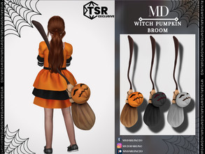 Sims 4 — witch pumpkin broom - child - Halloween 2022 by Mydarling20 — new mesh base game compatible all lods all maps 8