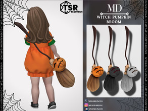 Sims 4 — witch pumpkin broom -toddler - Halloween 2022 by Mydarling20 — new mesh base game compatible all lods all maps 8