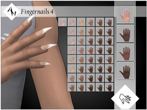 Sims 4 — Fingernails 4 by AleNikSimmer — My old claws converted to the fingernails category with new improved textures