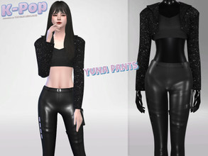 Sims 4 — K-pop Yuna Pants by Garfiel — - 5 colours - Everyday, party - Base game compatible - HQ compatible - K-pop 