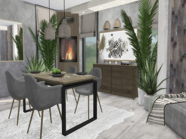 Sims 4 — Delta Diningroom by Suzz86 — Delta is a fully furnished and decorated diningroom. Size: 6x7 Value: $ 9700 Short