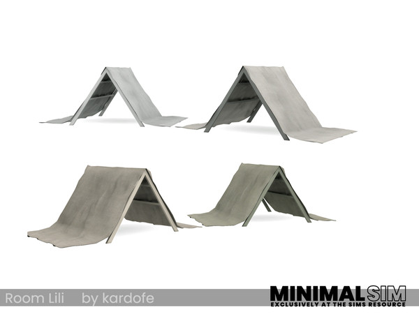 Sims 4 — MinimalSIM_kardofe_Room Lili_Tent by kardofe — Tent , decorative, but if you put a toy under it, the little sim